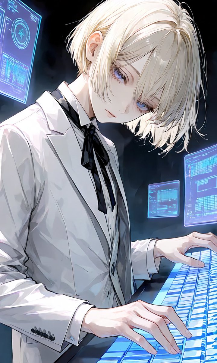 Hacker Anime a Tastiera Olografica