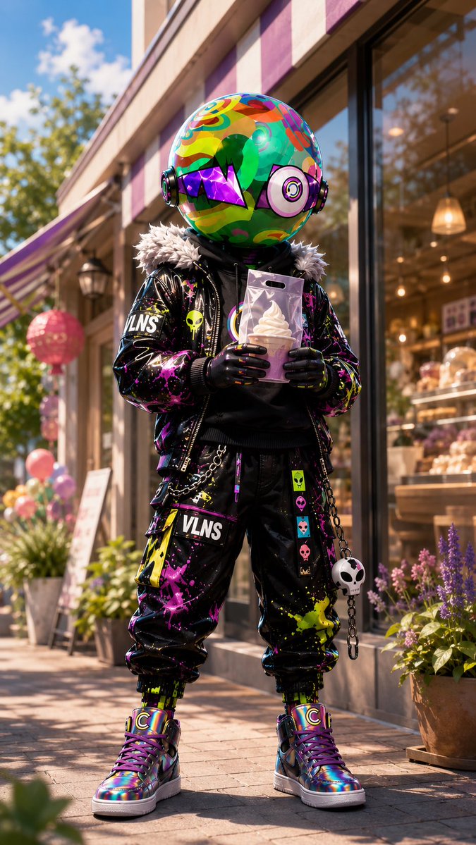 Retrato de Streetwear de Mascota Psicodélica