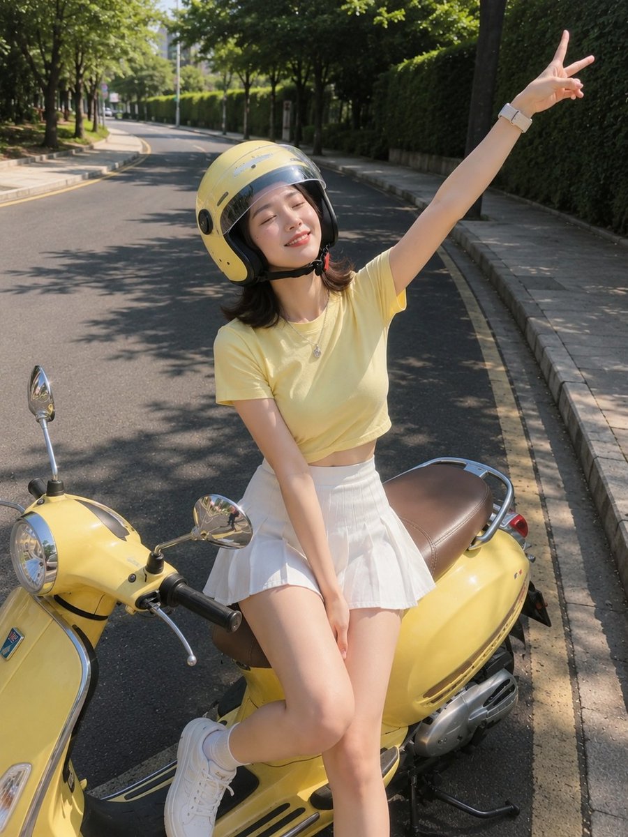 Samimi Vintage Scooter Akıllı Telefon Fotoğrafı (1/2)