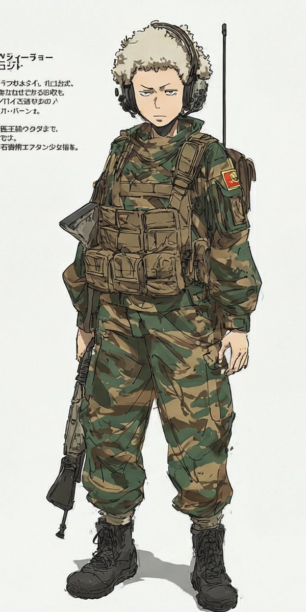 Anime Tactical Soldier Outfit Design (1/2)