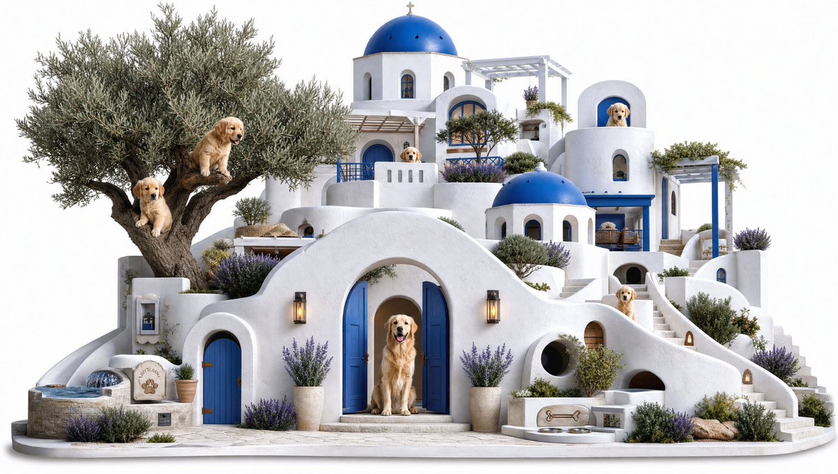 Suaka Golden Retriever Santorini