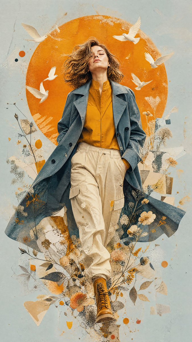 Zeitgenössische Redaktionelle Modeillustration
