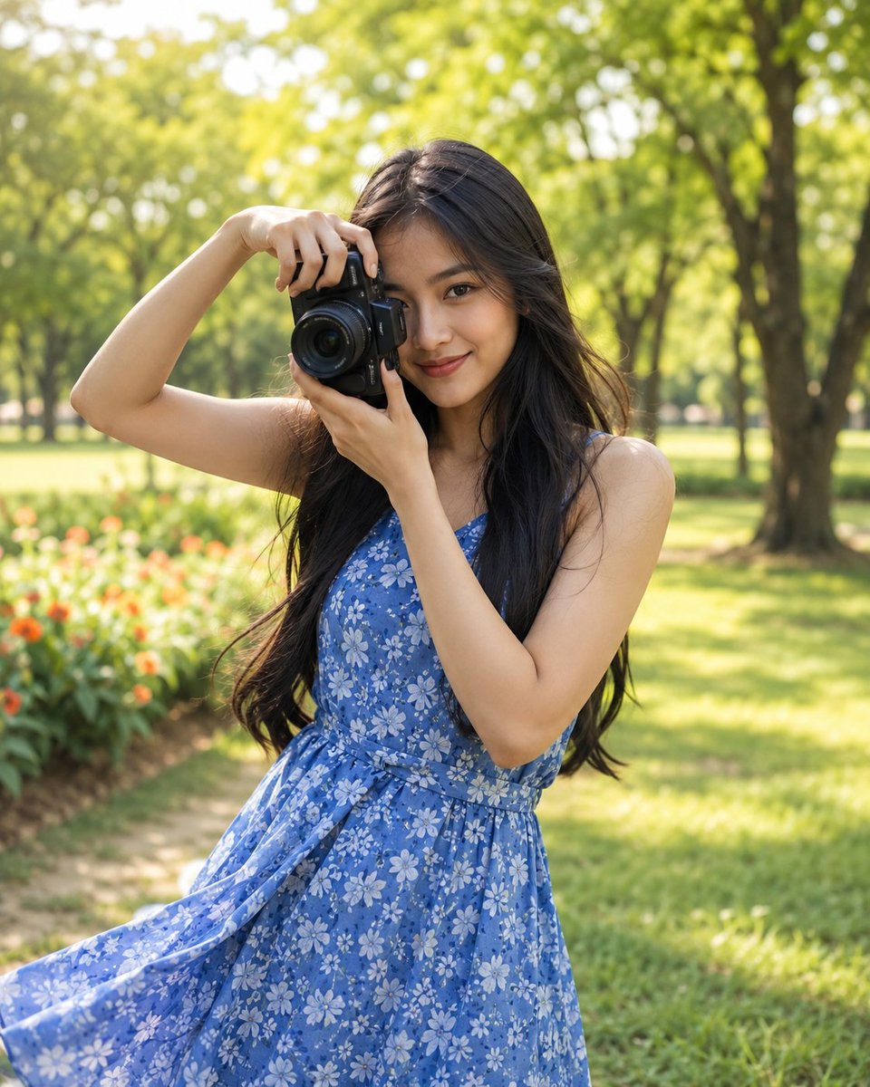 Indonesische Frau Park Fotografie (1/4)