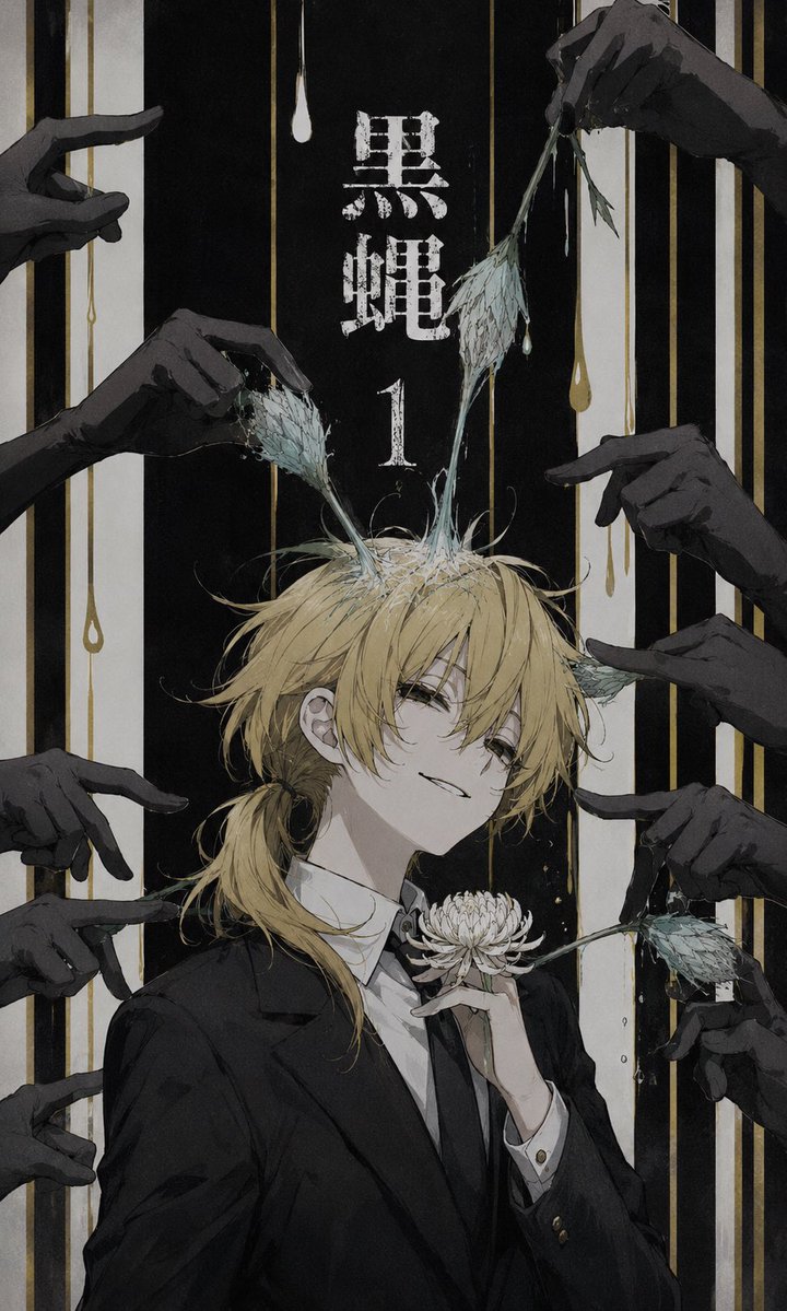 Dunkles monochromes Manga-Cover
