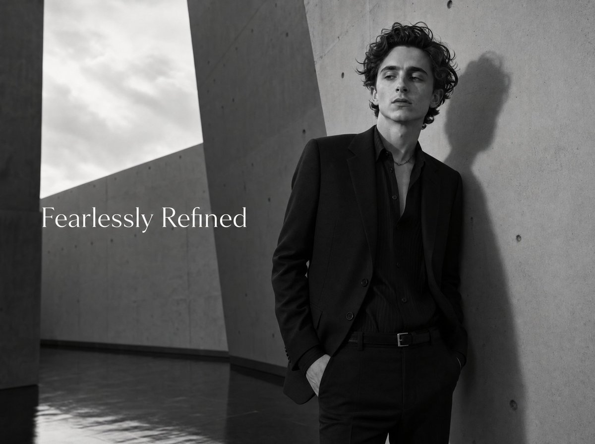 Black and White Menswear Ad