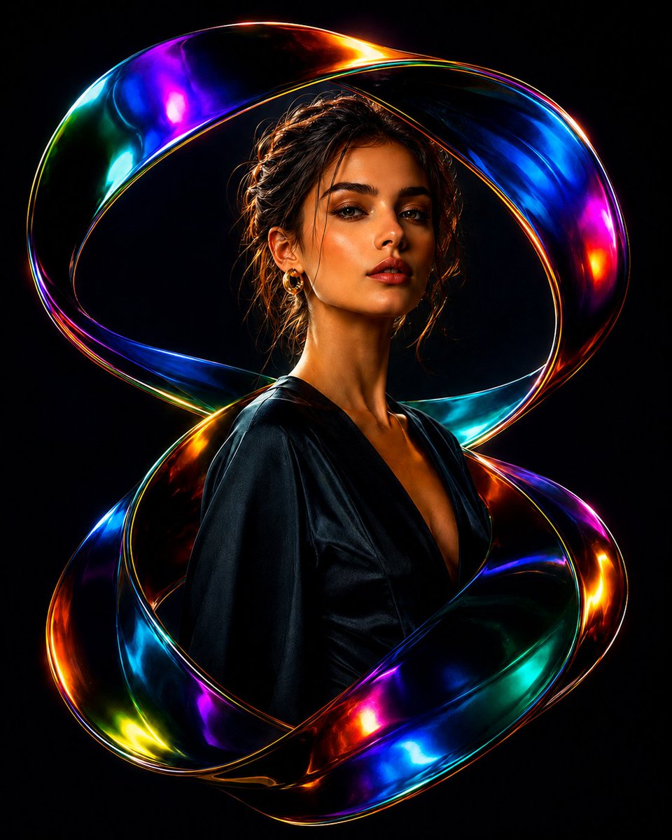 Luxury Liquid Chrome Portrait