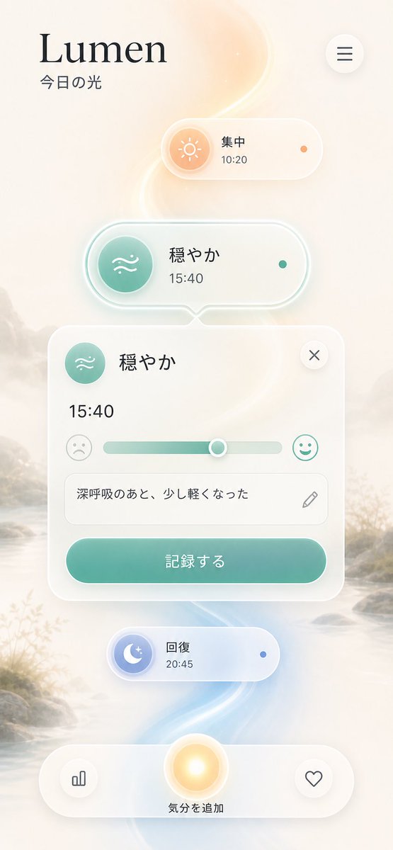 Mockup App Benessere iOS Lumen