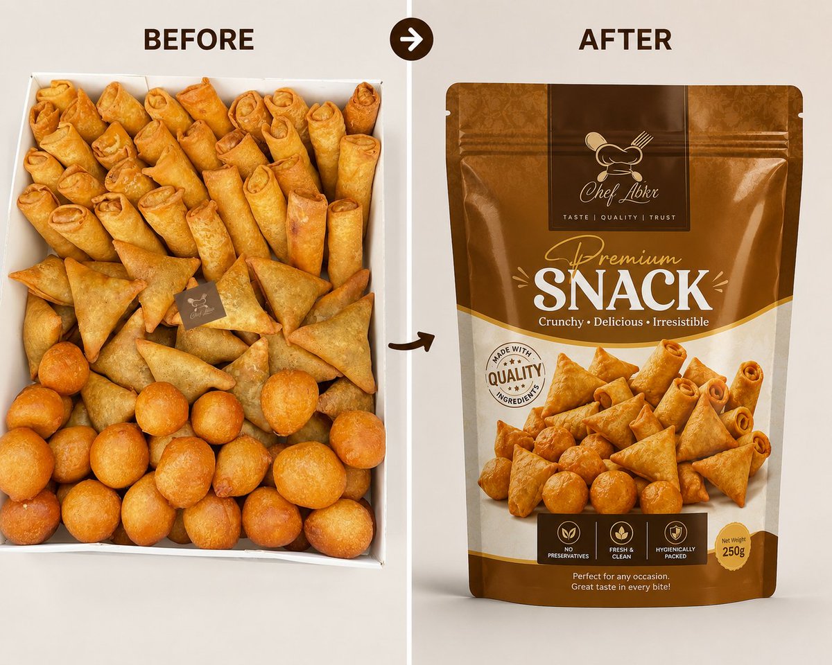 Professional Snack Packaging Mockup