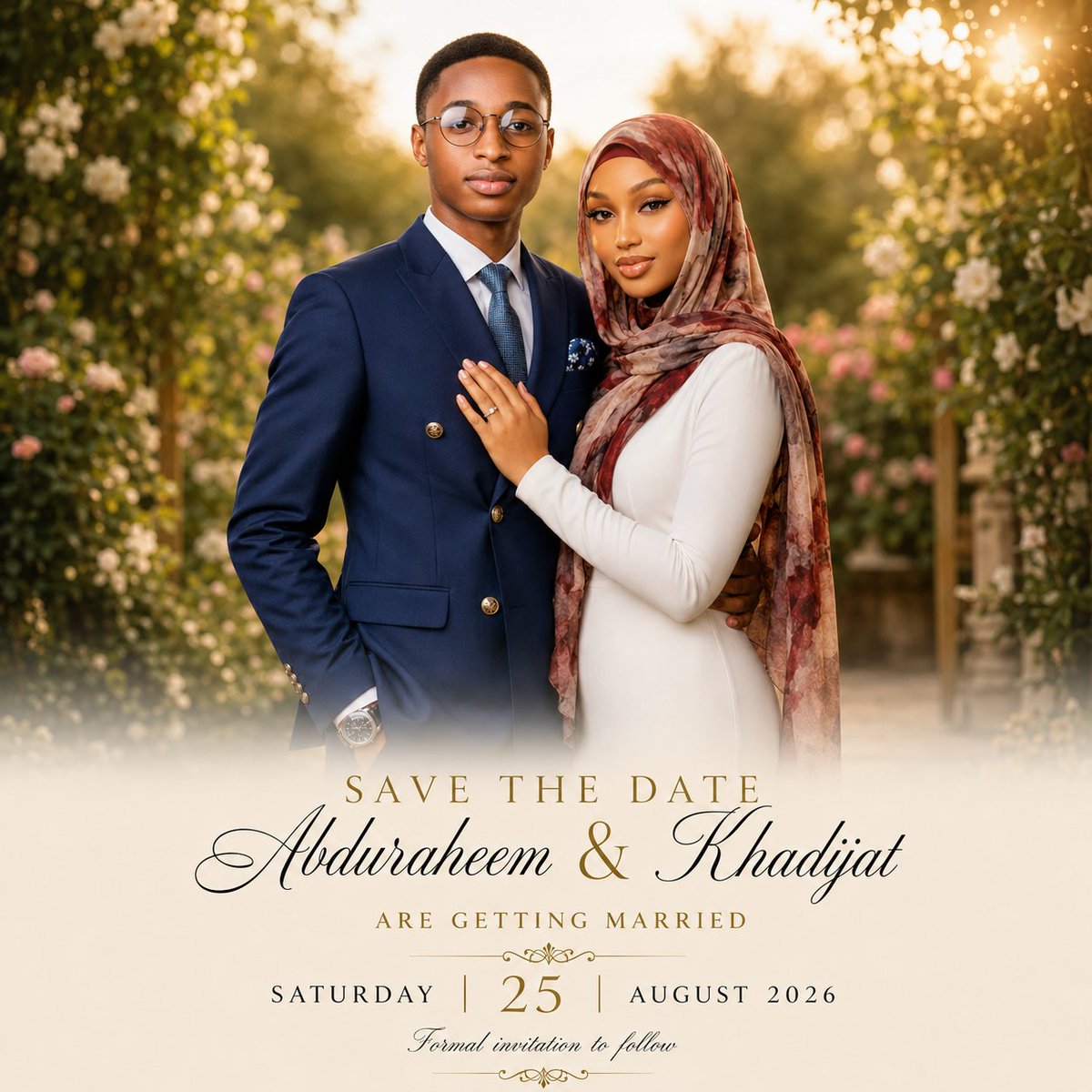 Luxury Garden Save-the-Date Card