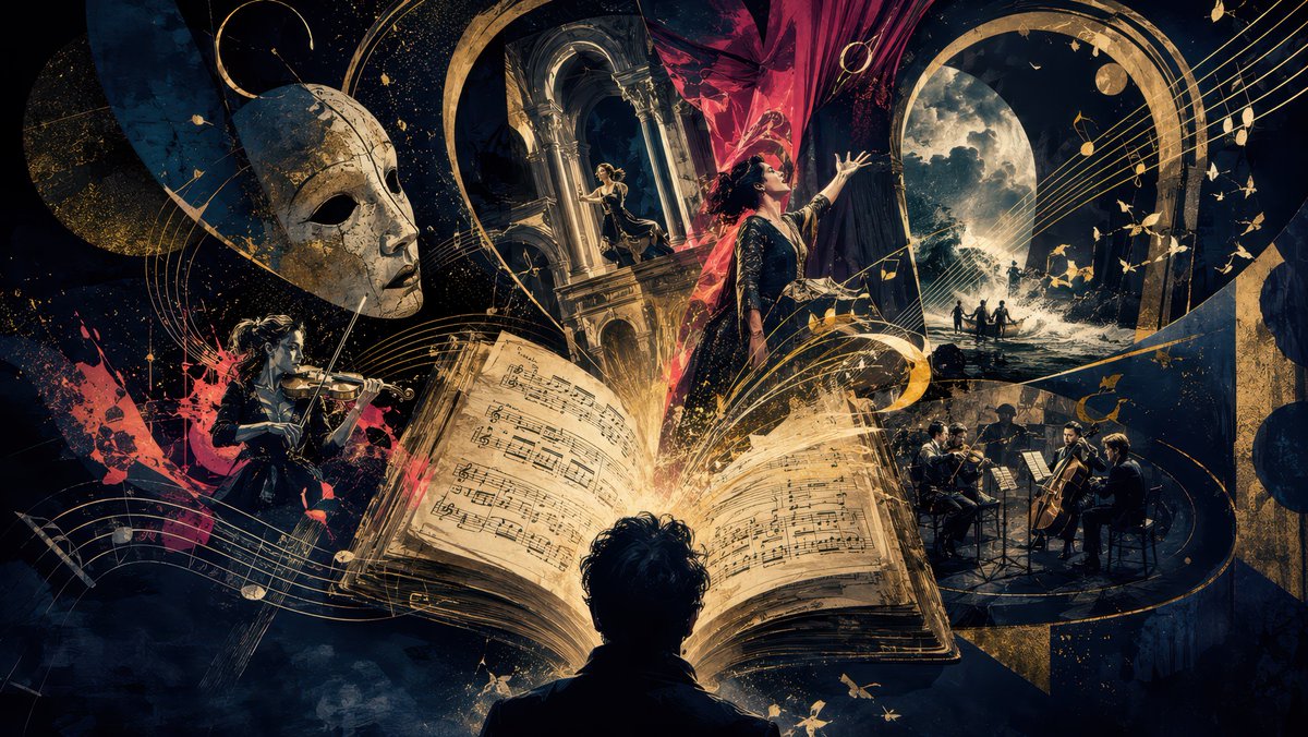 Surreal Opera Score Collage