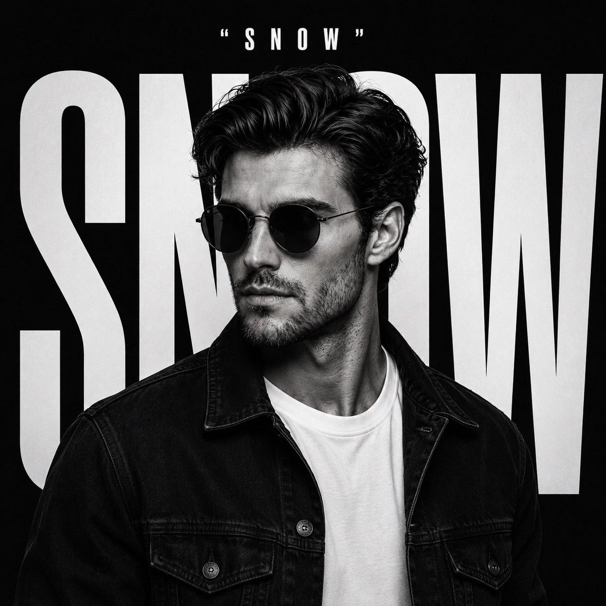 Premium Schwarz-Weiß Editorial Poster