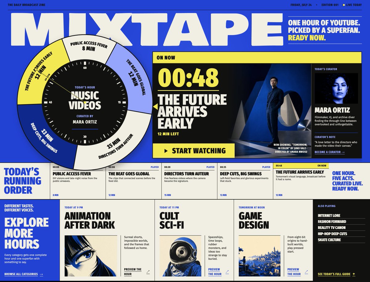 Mixtape Zine Webseiten-Redesign