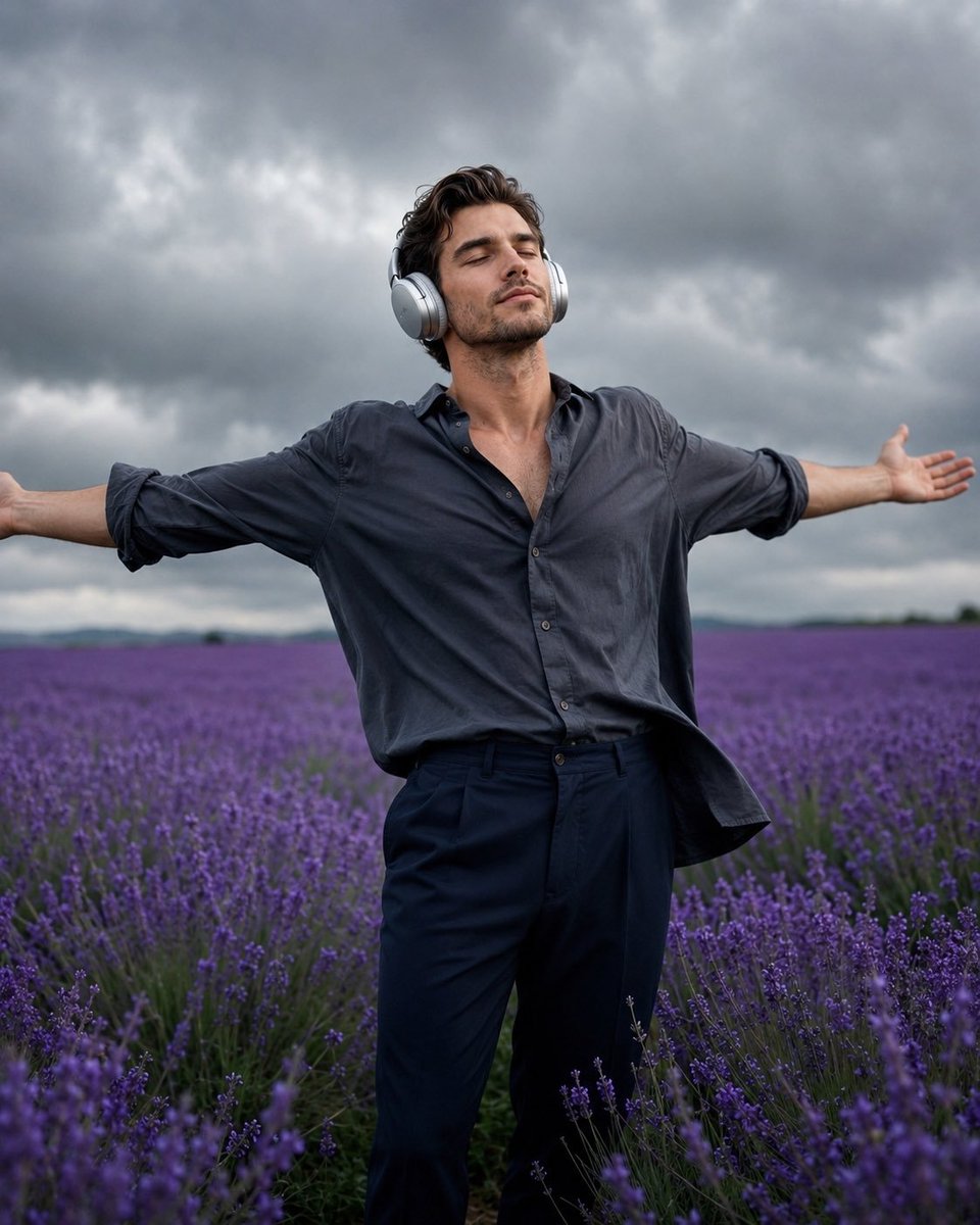 Cinematic Identity Portrait in Lavender