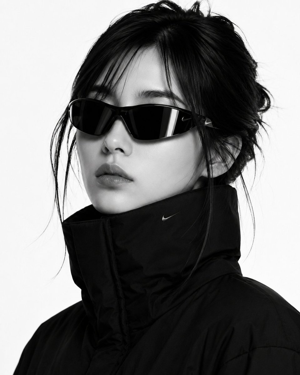 モノクロのハイファッション・ポートレート