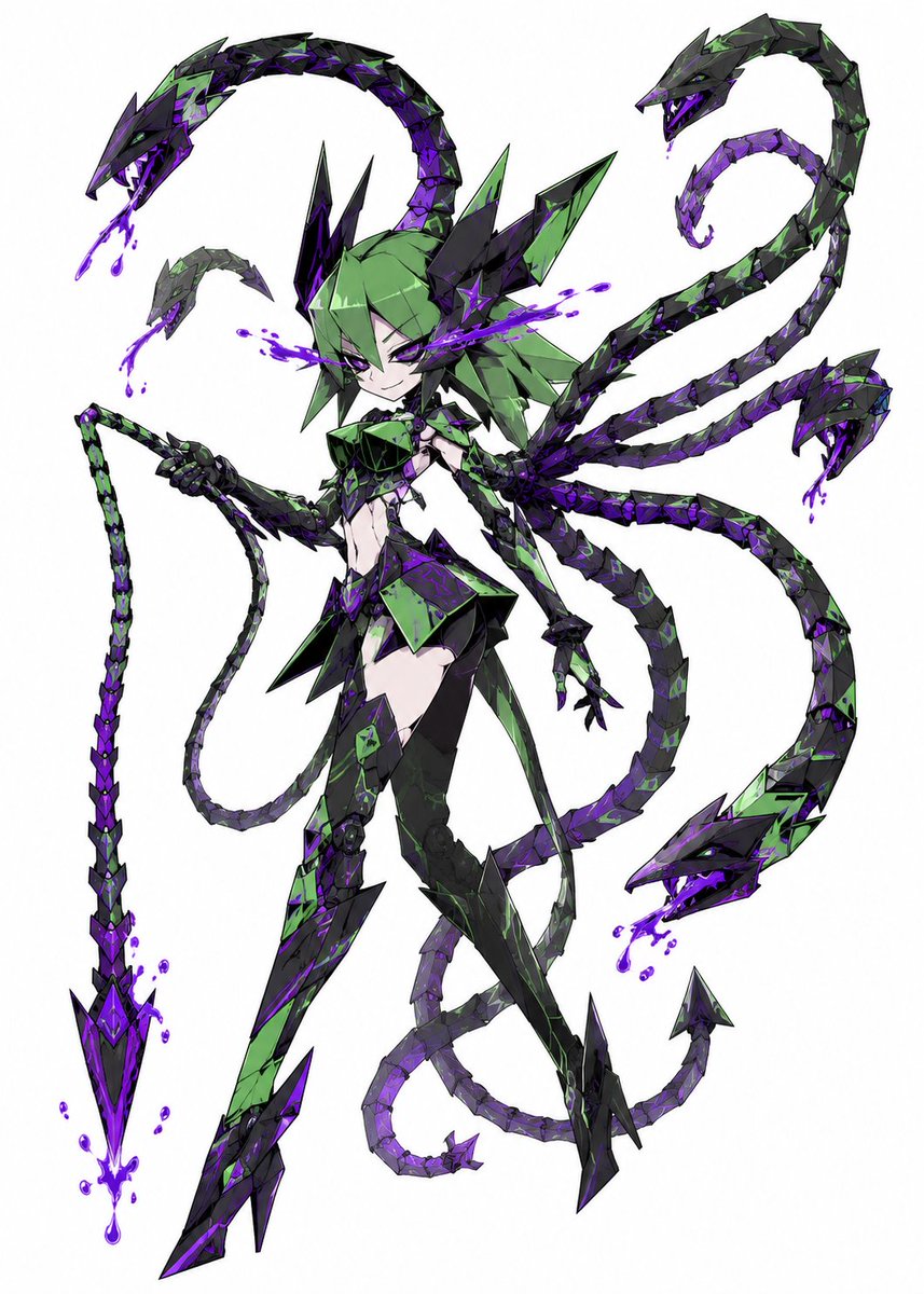 Design Personaggio Ragazza Serpente di Cristallo