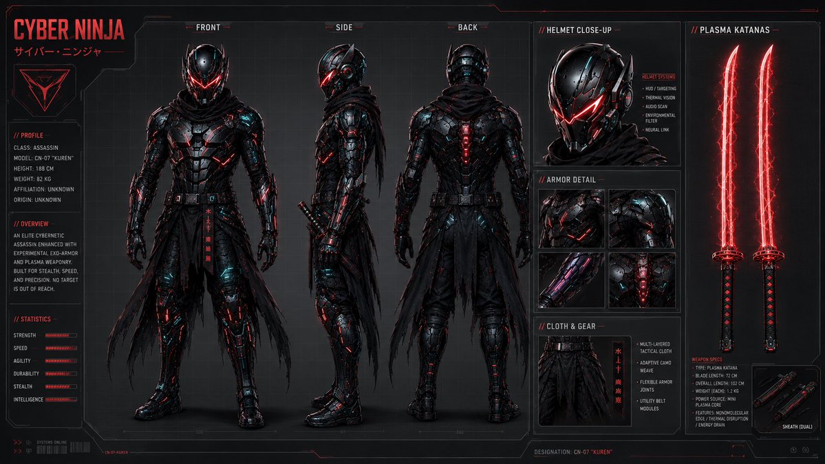 Scheda Personaggio Cyber Ninja