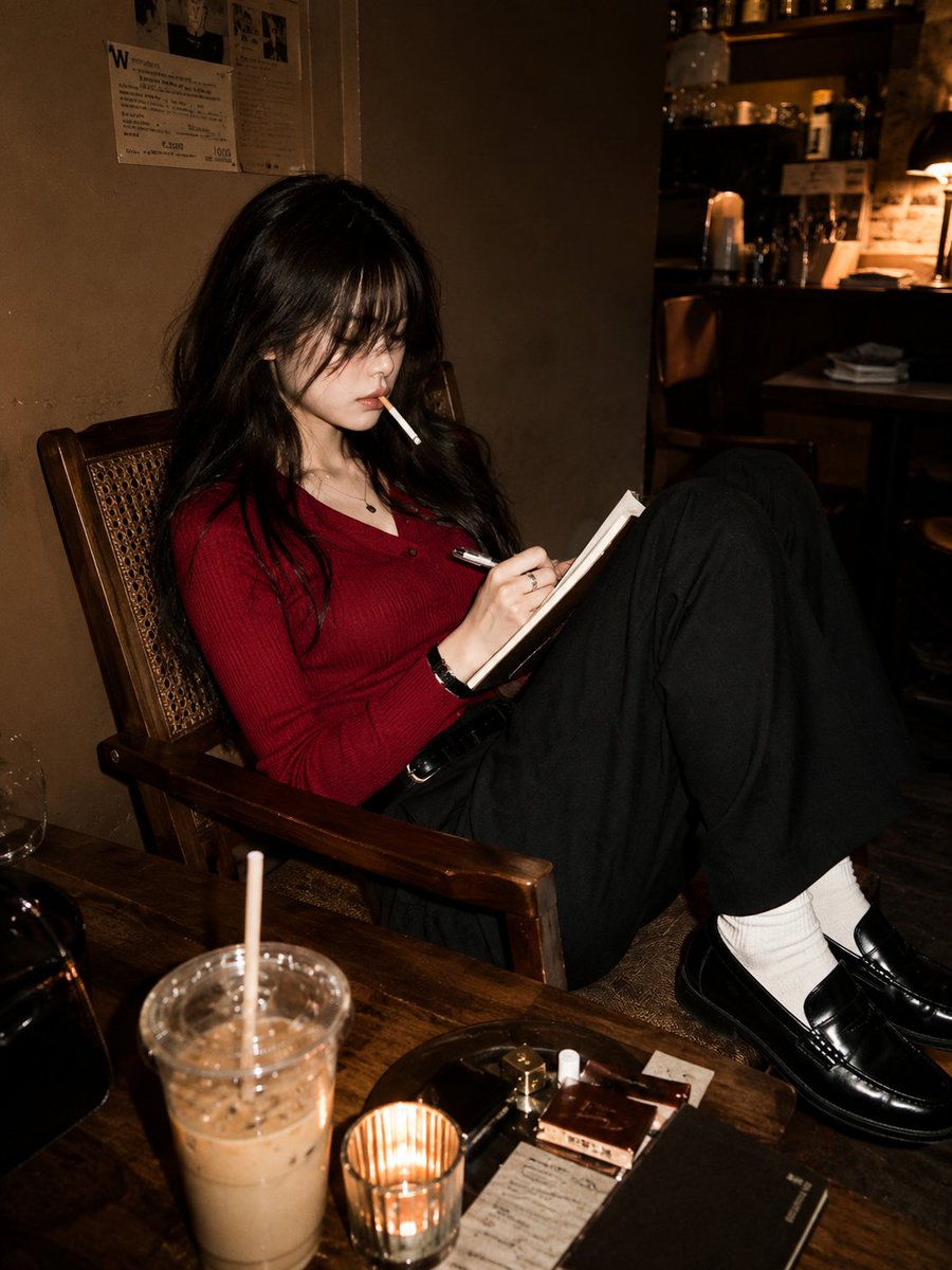 Japanische Frau im Café - Editorial Portrait (1/2)