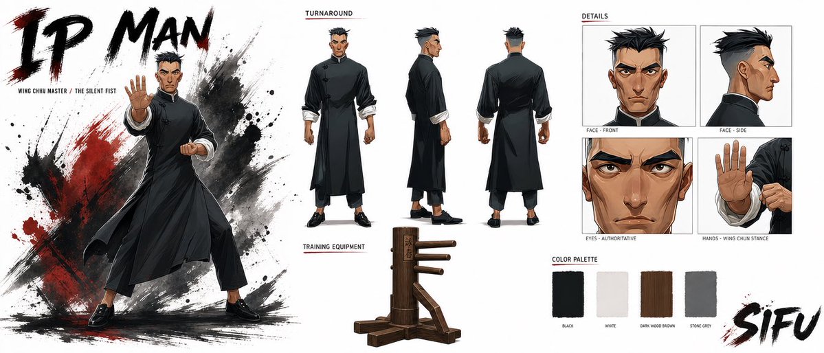 Bible del Personaggio Cinematografica per Maestro di Wing Chun
