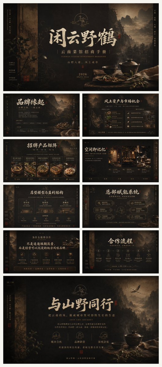 Deck de Franquicia de Cocina Yunnan Oscura