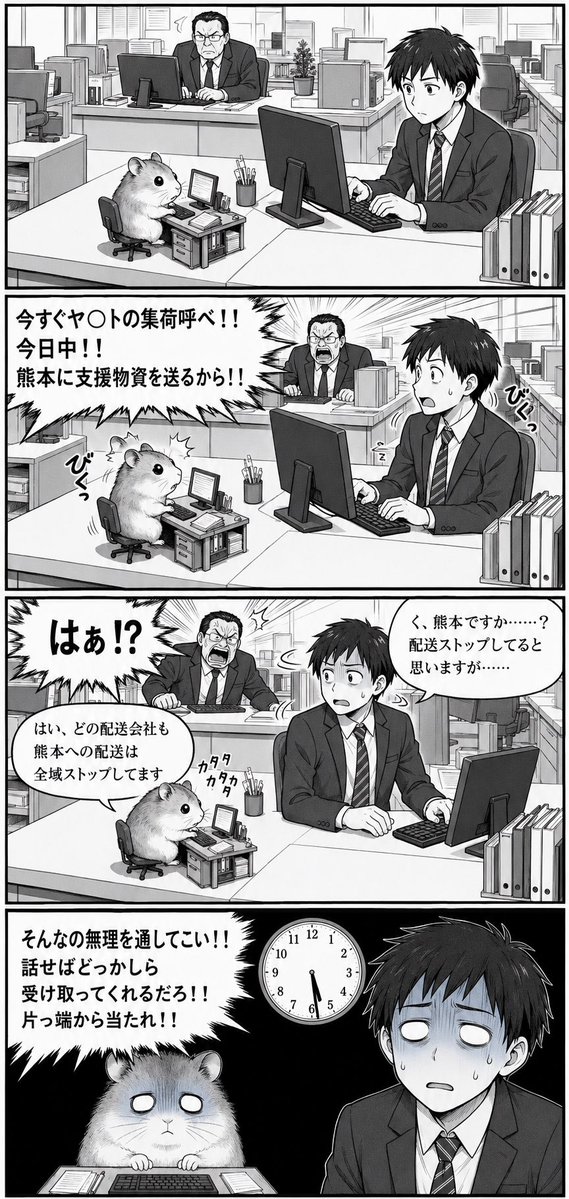 Four-Panel Office Hamster Manga