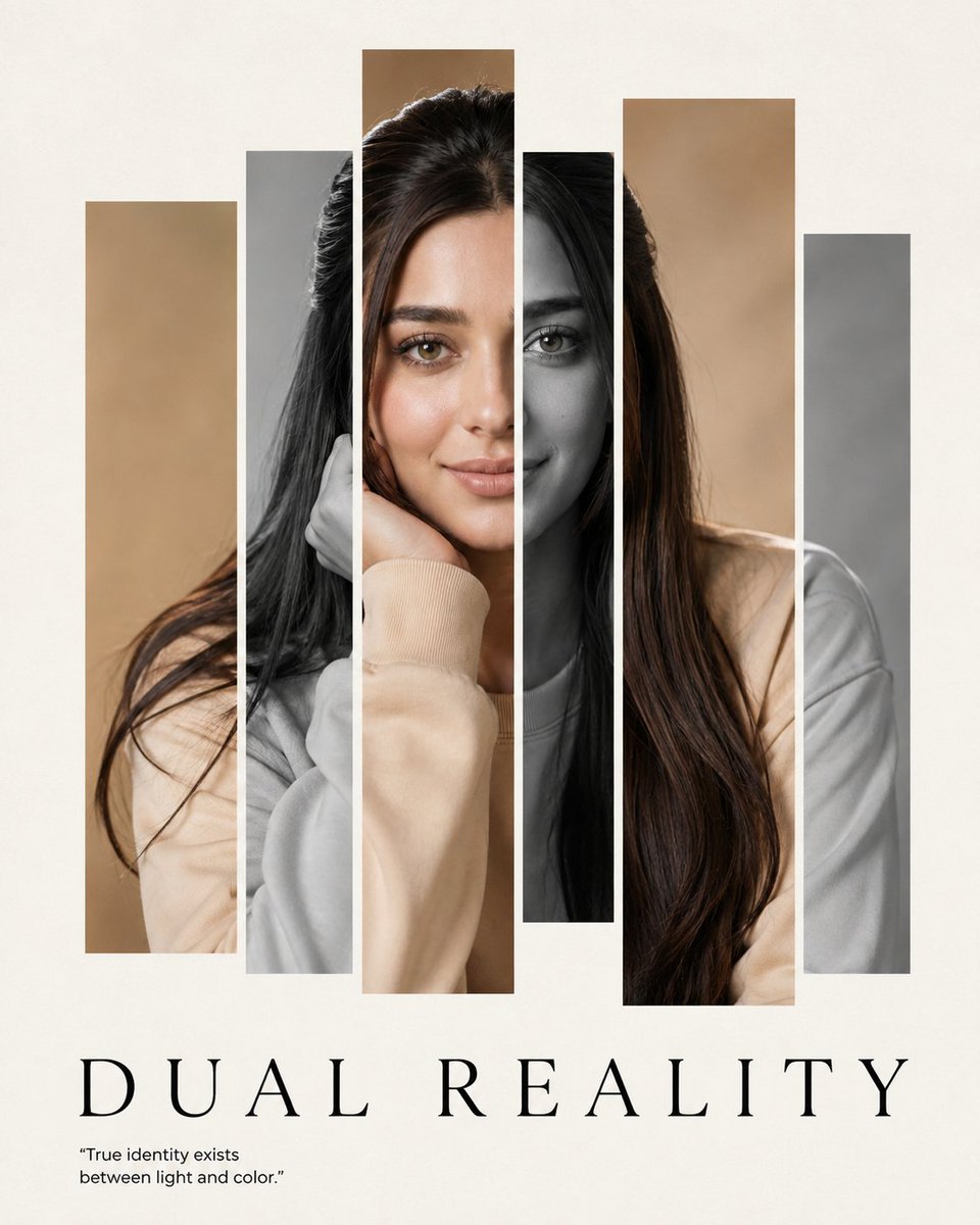Retrato Vertical em Painel de Realidade Dupla (1/2)