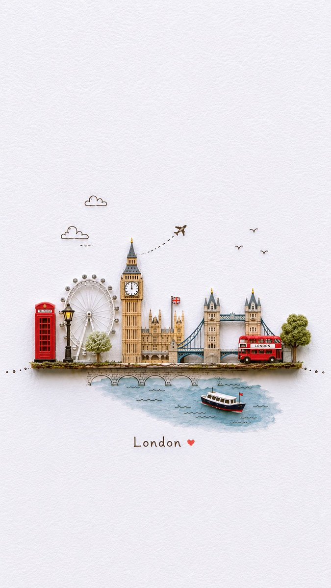 Illustrazione di Viaggio in Miniatura Paper-Craft (1/4)
