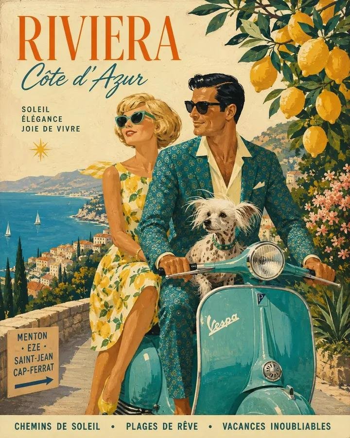 Illustrazione di Viaggio Mid-Century Anni '60 (1/4)