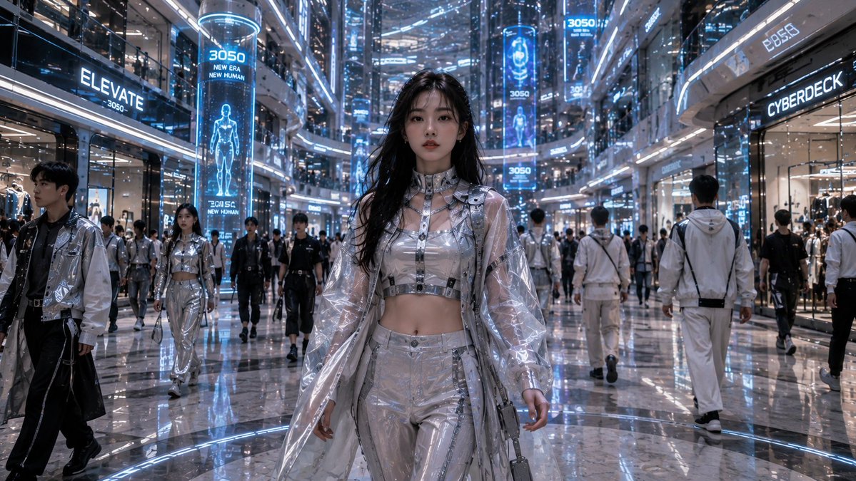 Moda Centro Commerciale Futuristico nel 3050
