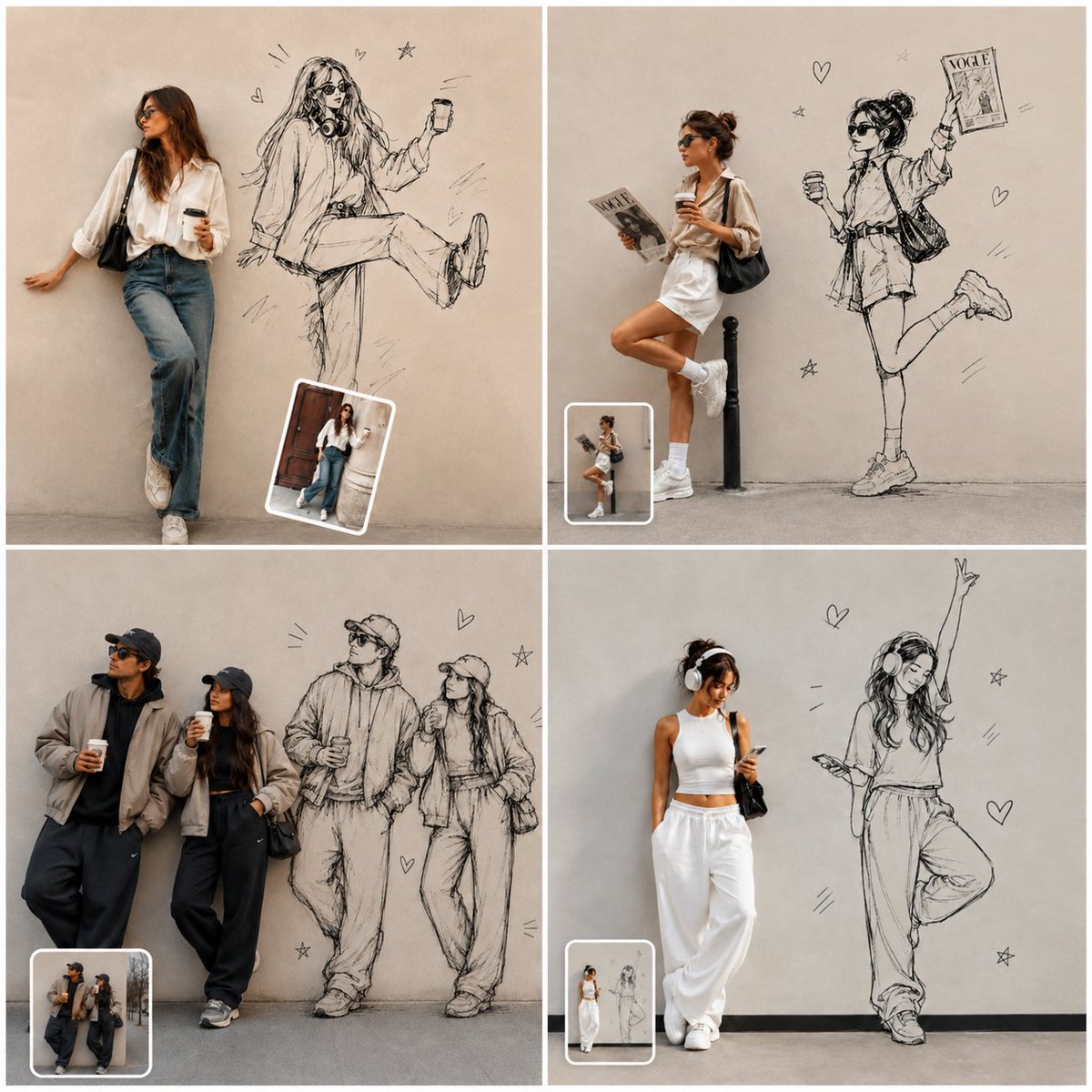 Collage Alter Ego Sketch Street Fashion