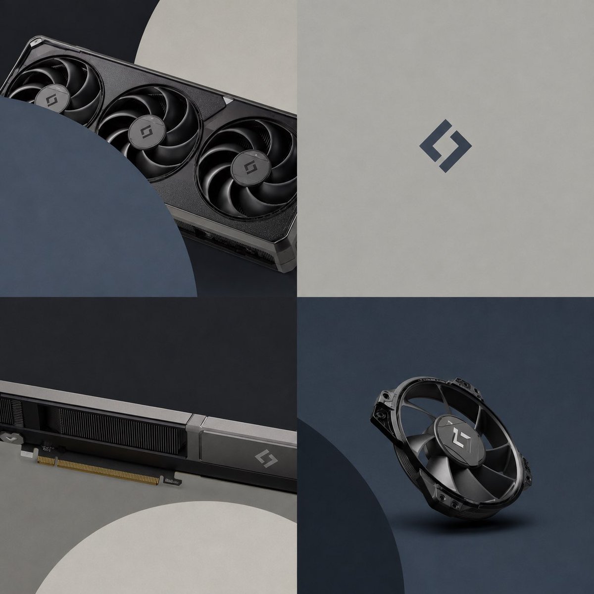 Коллаж премиум-брендинга GPU