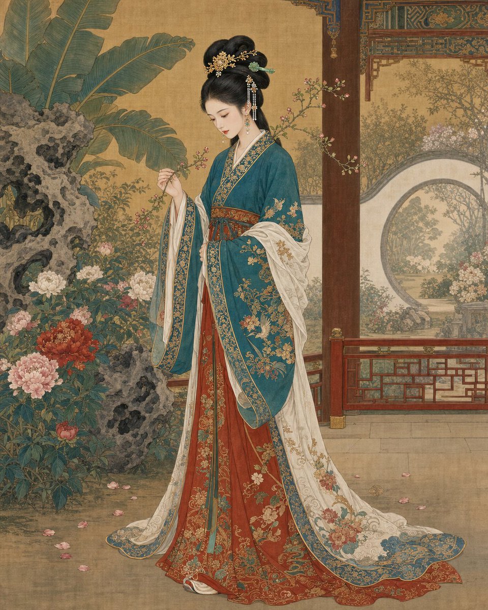 Pintura de Retrato Tradicional China Gongbi
