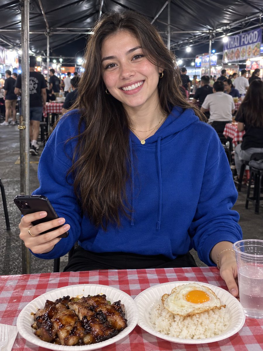Candid Night Market Dinner Portrait (1/3)