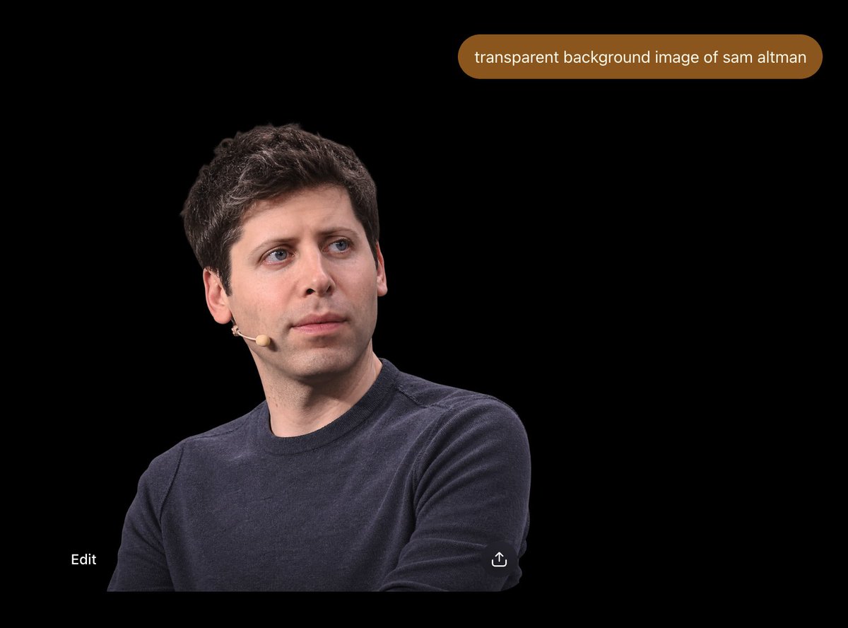 Sam Altman Şeffaf Arka Plan UI