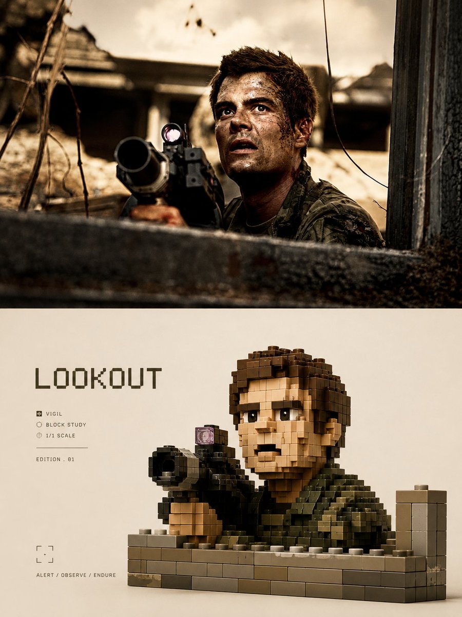 Постер в стиле LEGO Voxel Art