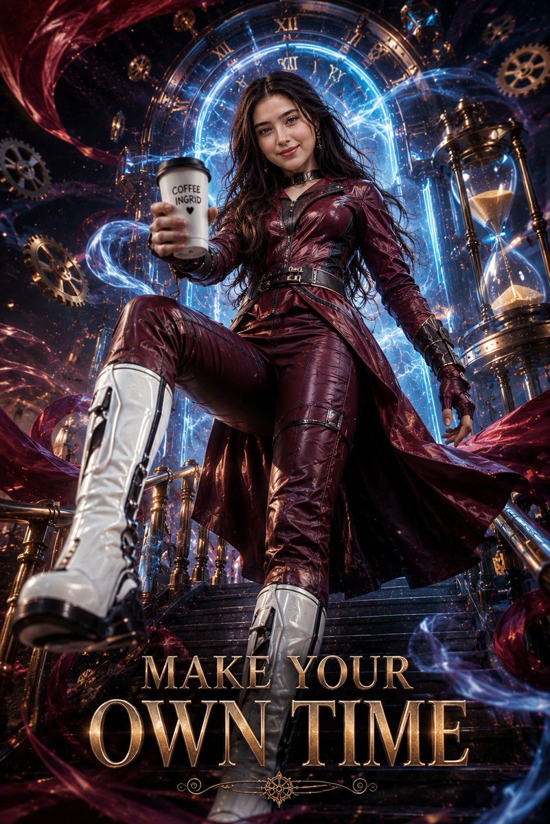 Filmischer futuristischer Zeitreisenden-Poster