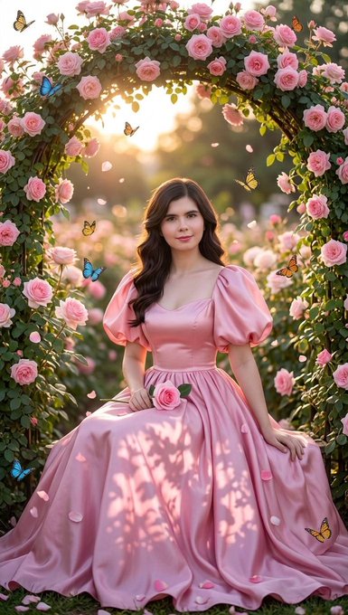 Romantisches Ballkleid Garten Porträt