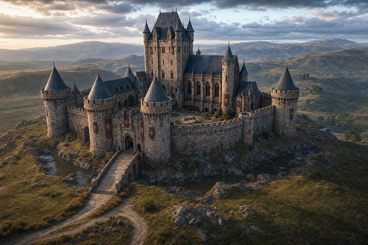 Cinematic Medieval Hilltop Castle