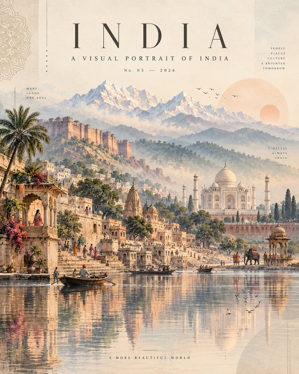 Elegante Poster di Viaggio dell'India