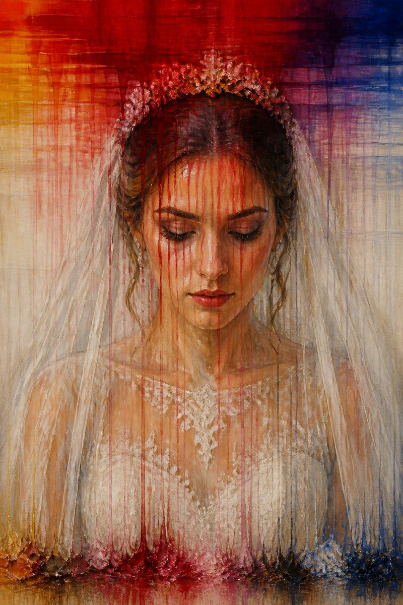 Pintura de Retrato de Novia Disolviéndose (1/2)