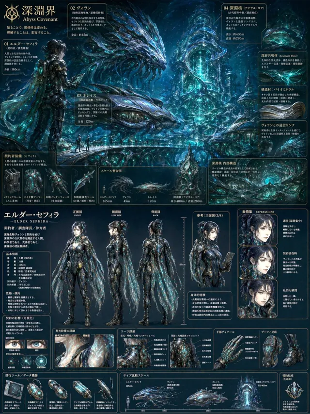 Sci-Fi Concept Art & Character Sheet
