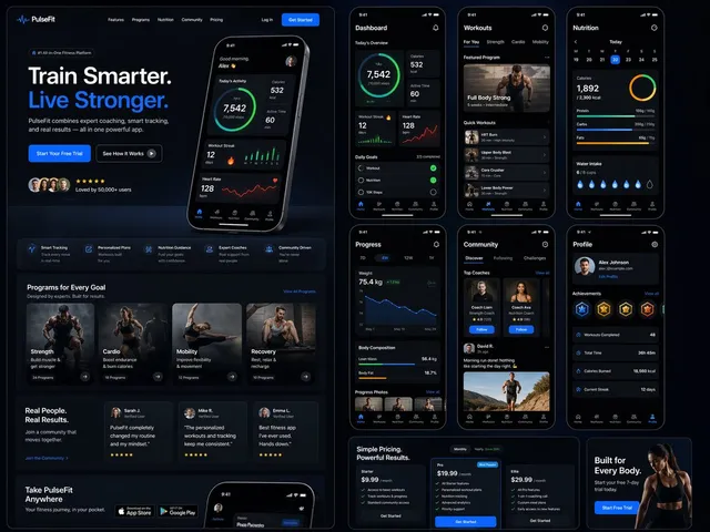 UI Landing Page Fitness SaaS