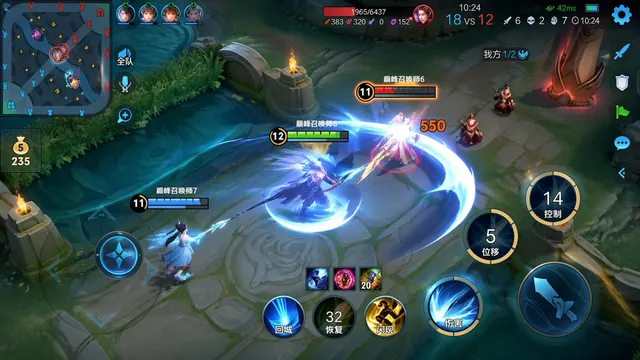MOBA Game Combat Scene