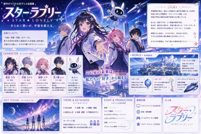 Anime Sci-Fi School Proposal Board