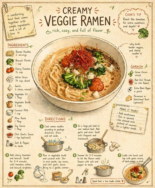 Vintage Cookbook Illustration