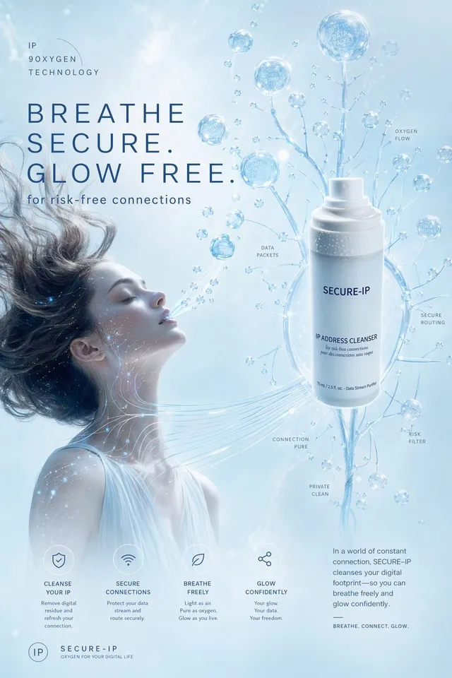Futuristic Secure-IP Ad Poster
