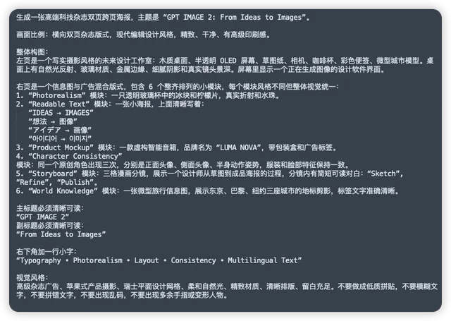 Chinese Prompt Sheet for GPT IMAGE 2