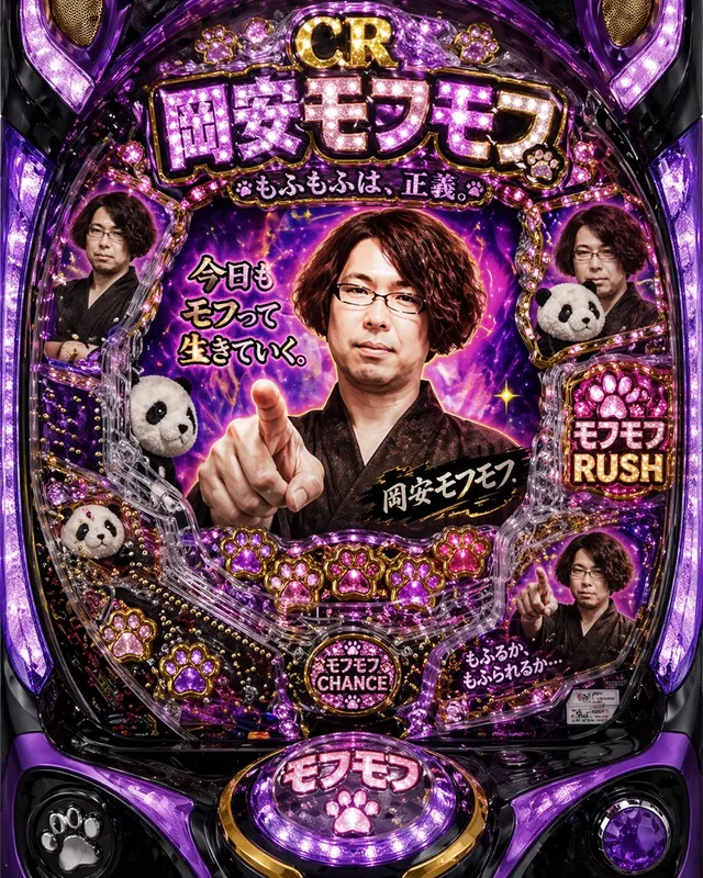 不条理な紫色のモフモフパチンコ台