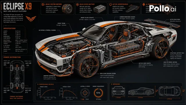 Infografica Auto Muscle Futuristica