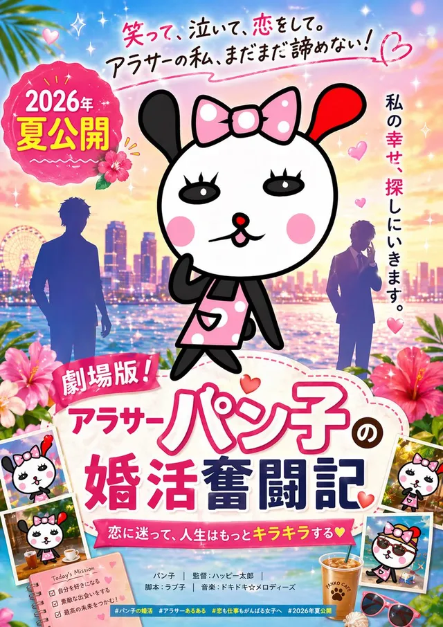 かわいい日本のロマンコメディ映画ポスター