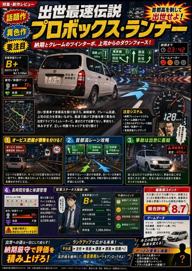 虛構日本賽車遊戲雜誌頁